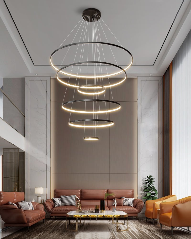 Mirene Lustre Anneaux Modernes Minimalistes en Laiton