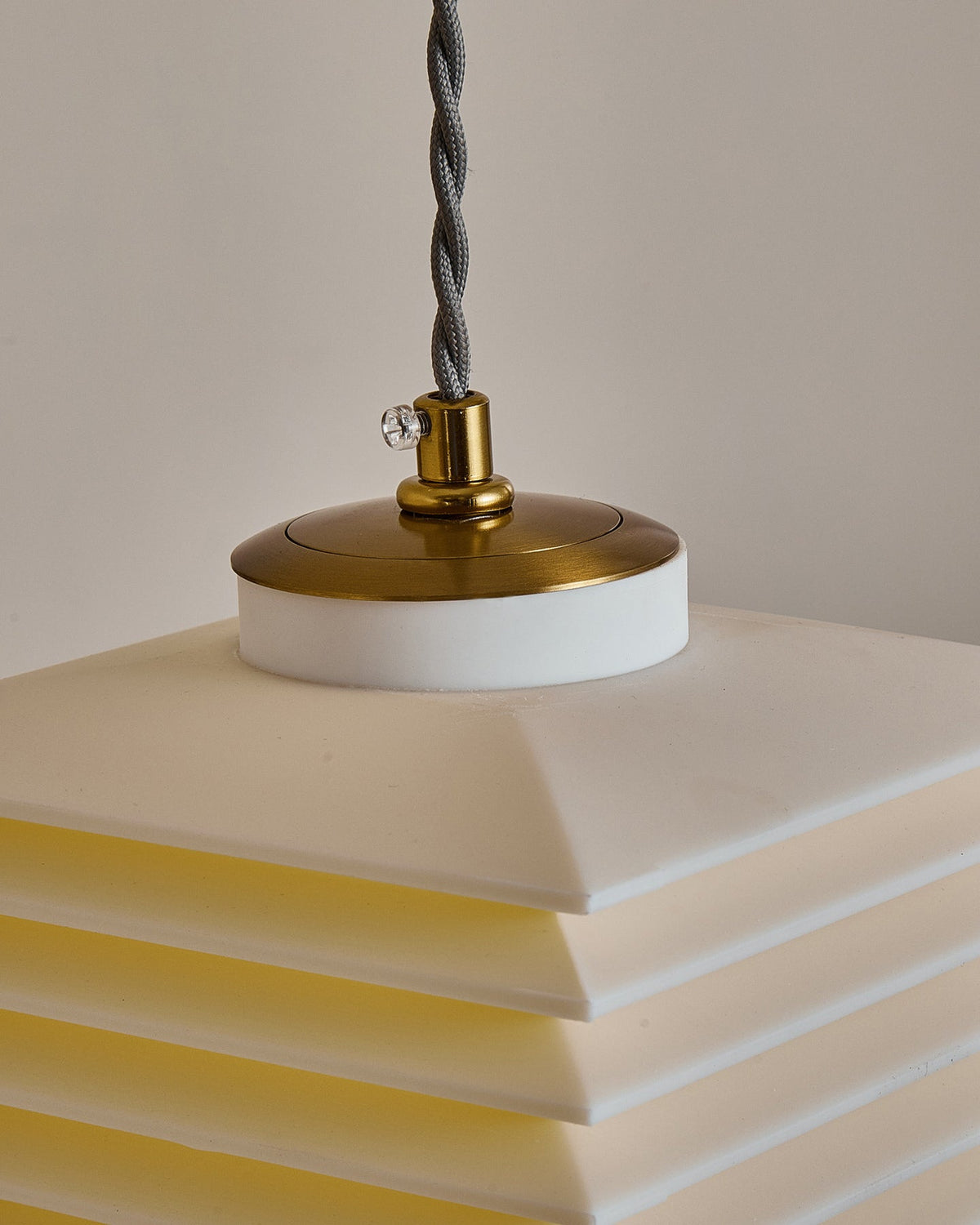 The lamp shown in a contemporary living space.