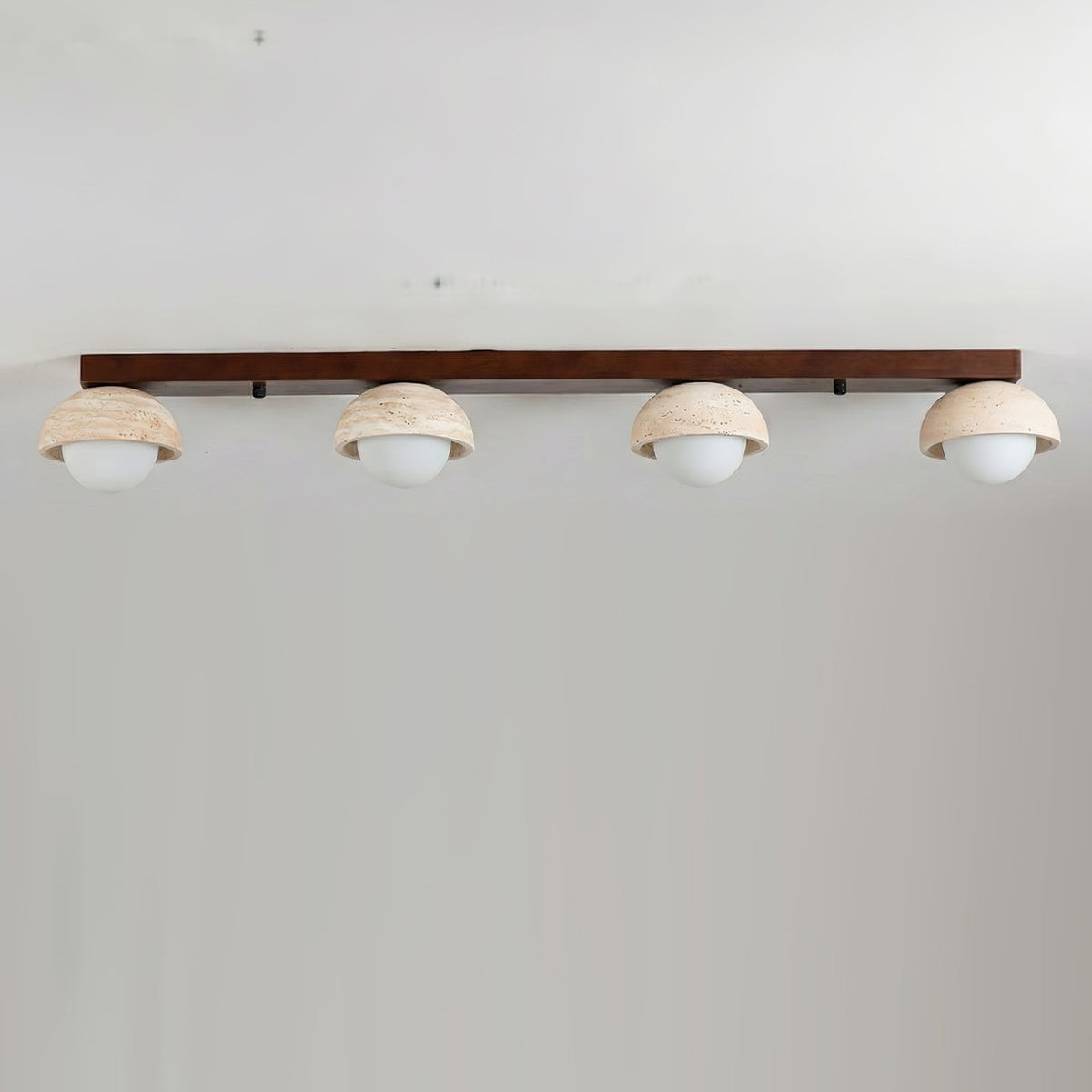 Side profile of the Palermo ceiling light showing its height and form.