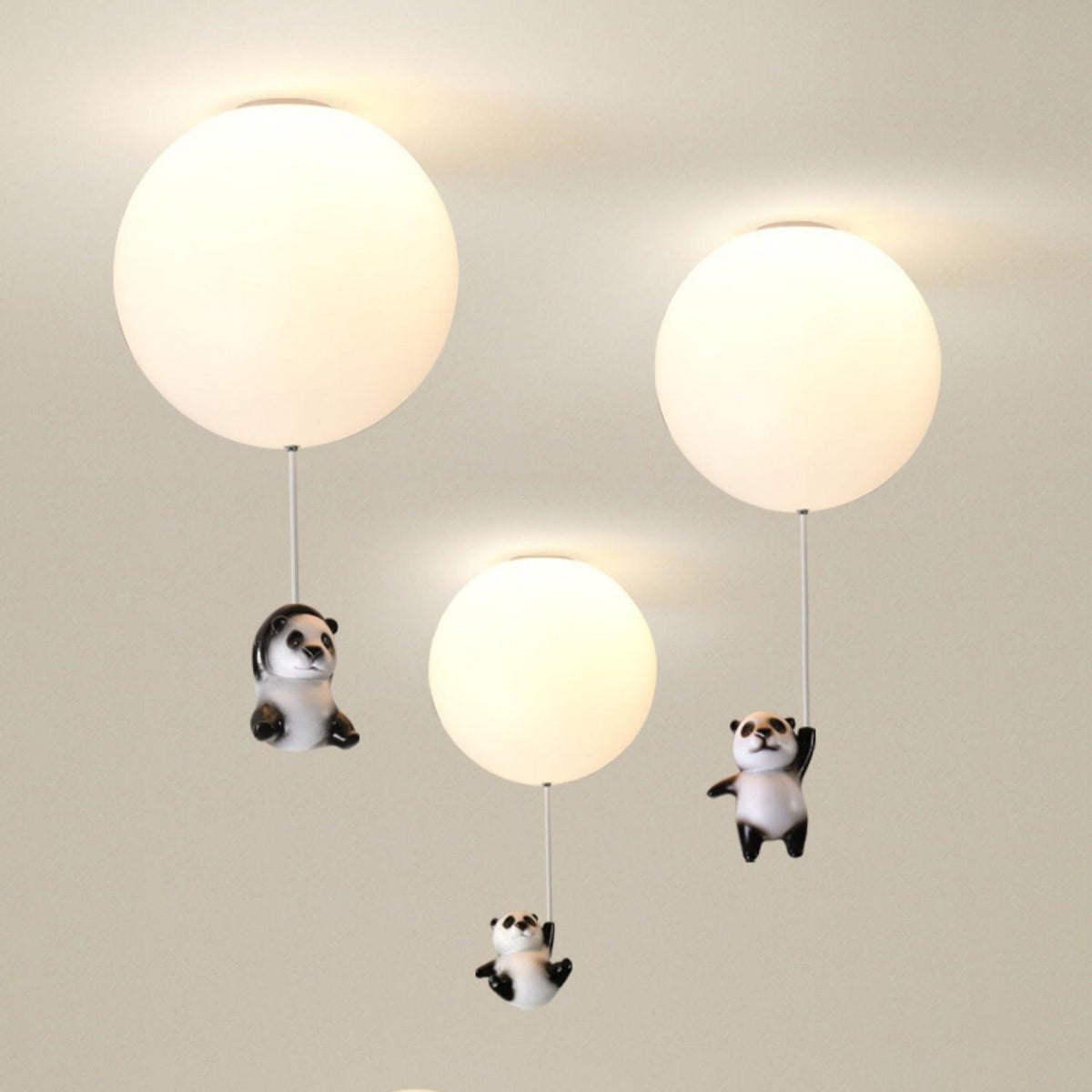 Clarara Lampe de Plafond en Verre Panda Élégante