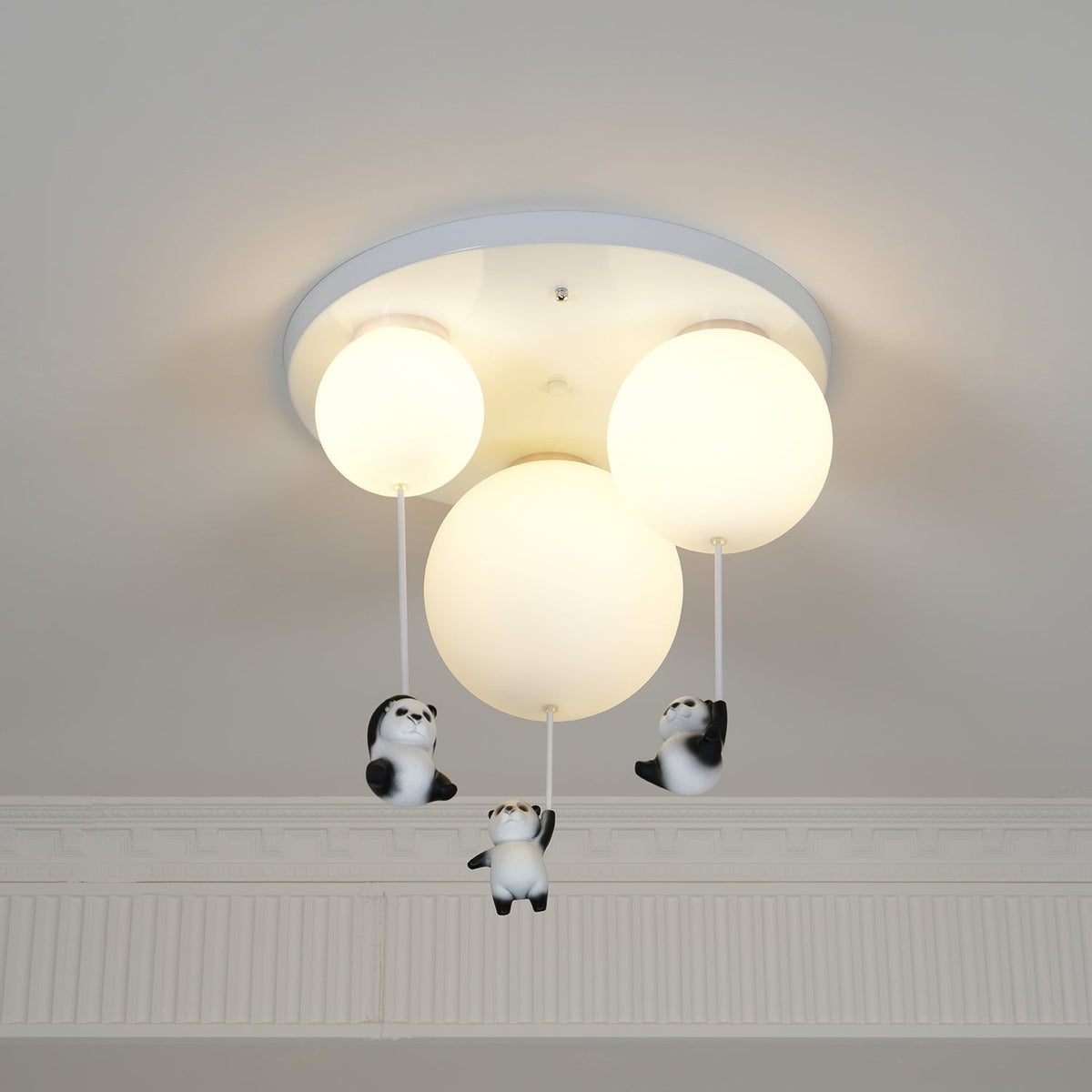 Clarara Lampe de Plafond en Verre Panda Élégante