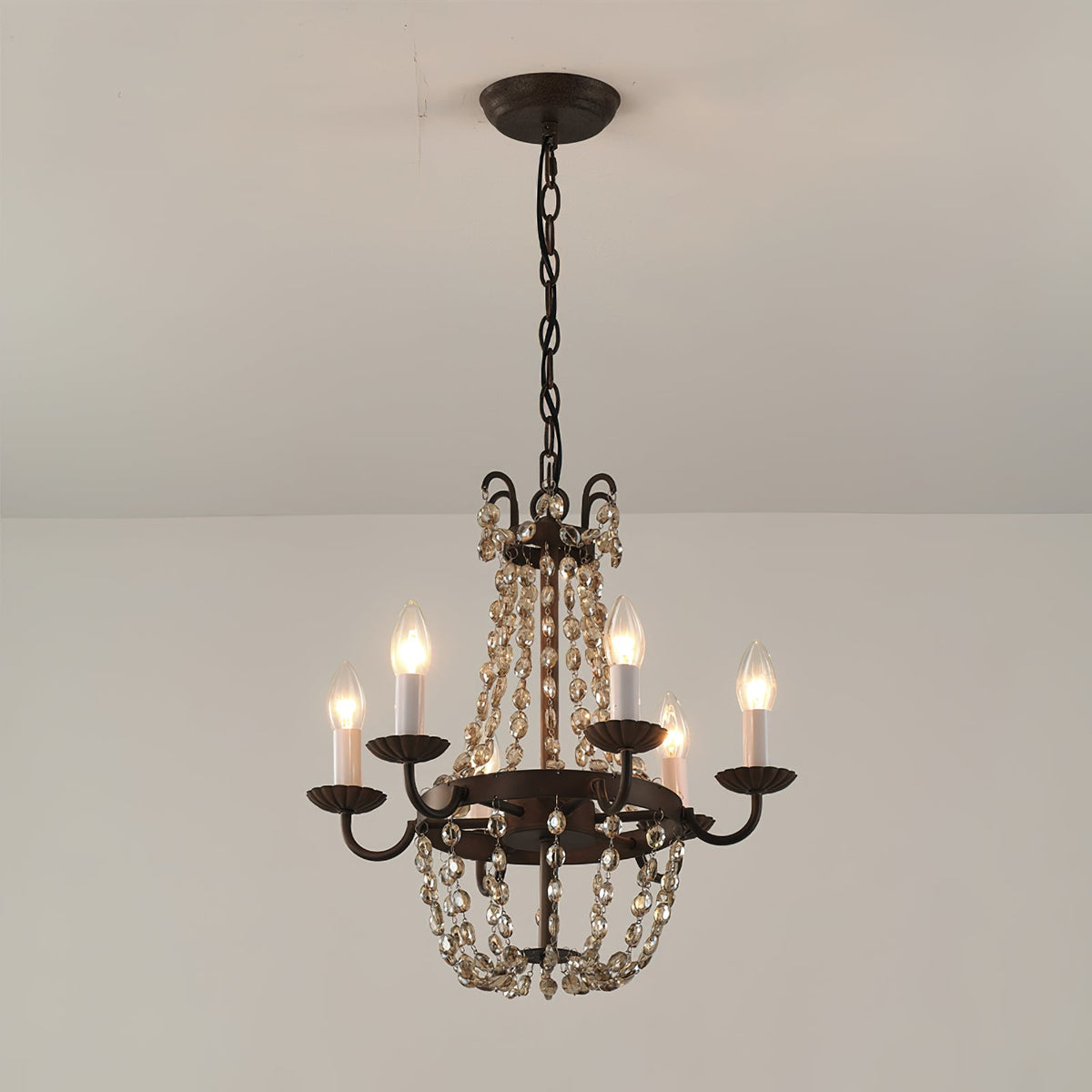 Oraeisra Lustre Cristal Marché Aux Puces Vintage