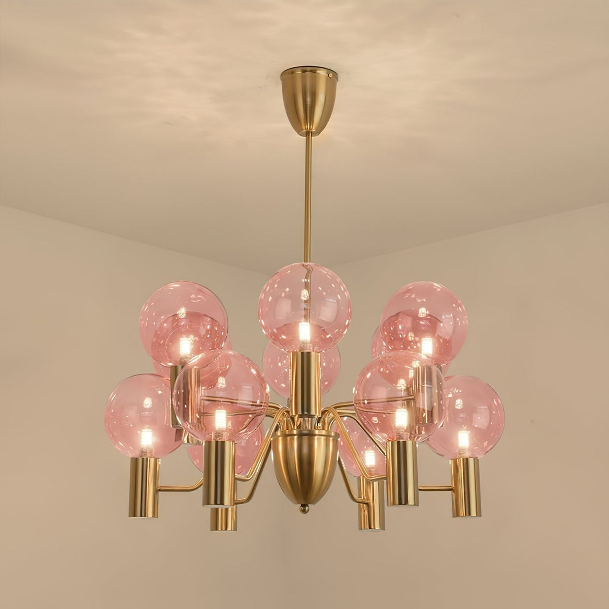 Evmarara Postmodern Luxury Metal Glass Lustre