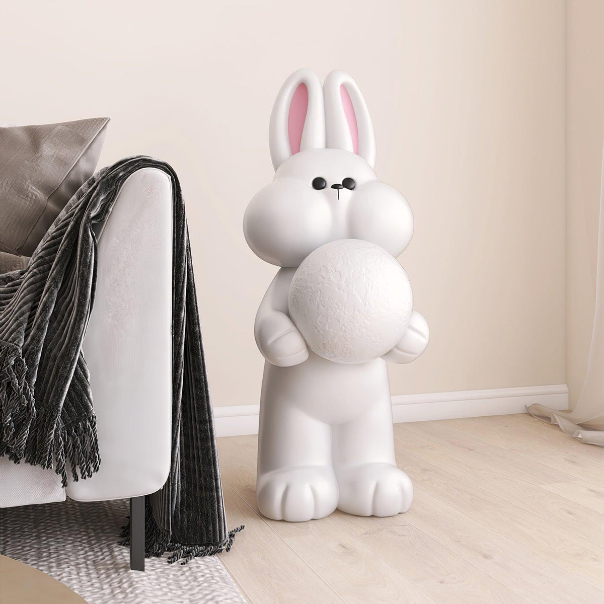 Peach Lampadaire Lapin