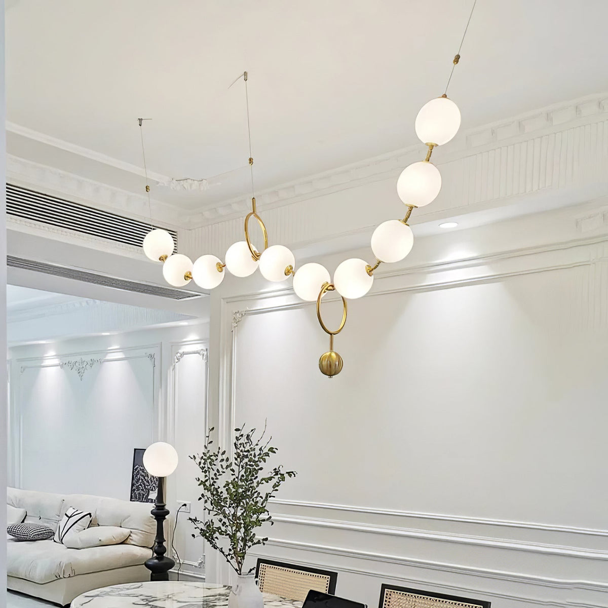 Laureya Suspension Lampe Collier en Verre