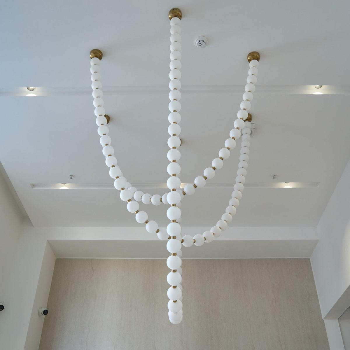 Icarara Lustre Verre Collier De Perles Moderne