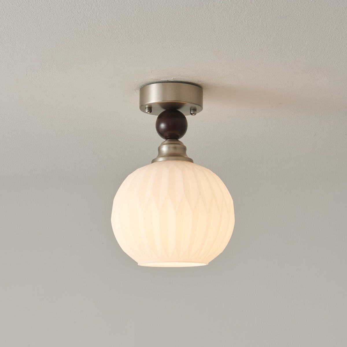 Lorivia Plafonnier en Verre Perle Sphère Minimaliste Moderne