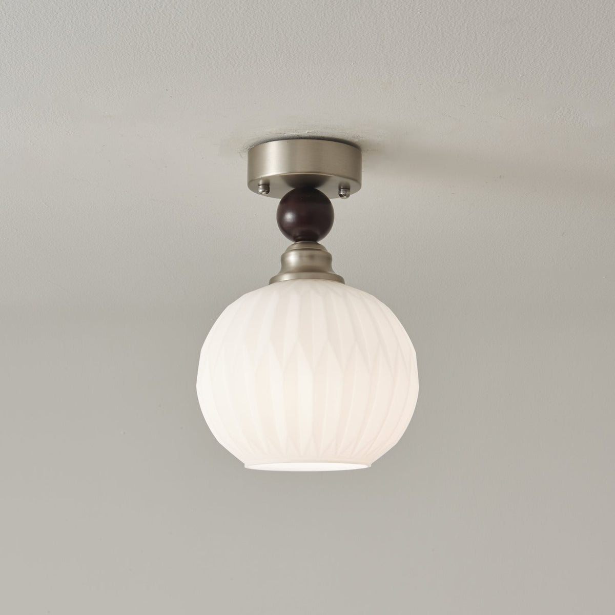 Lorivia Plafonnier en Verre Perle Sphère Minimaliste Moderne