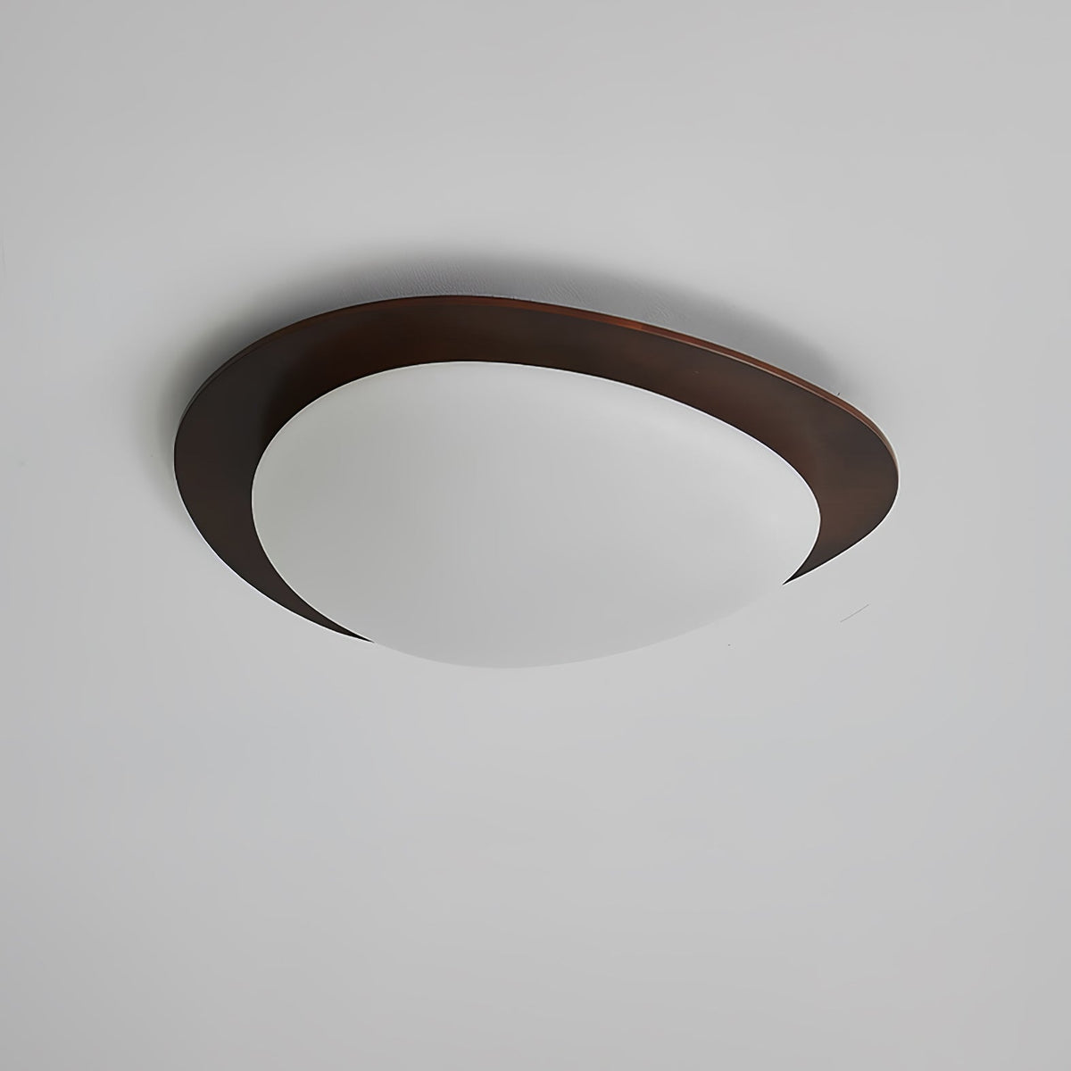 Perona Plafonnier en Bois Noyer Et Galets