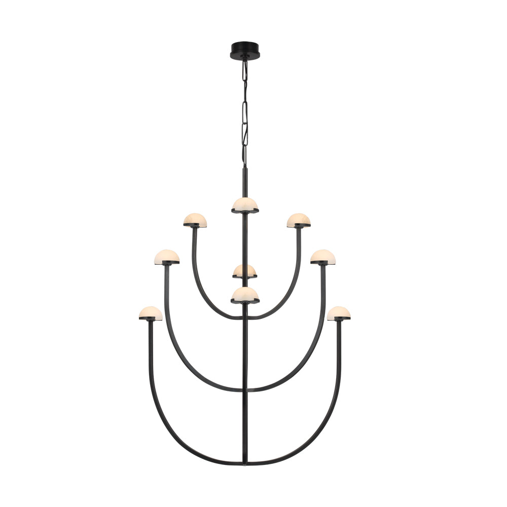 Pedra Chandelier Alabaster Minimalist Arc Geometry-Neutral Decor