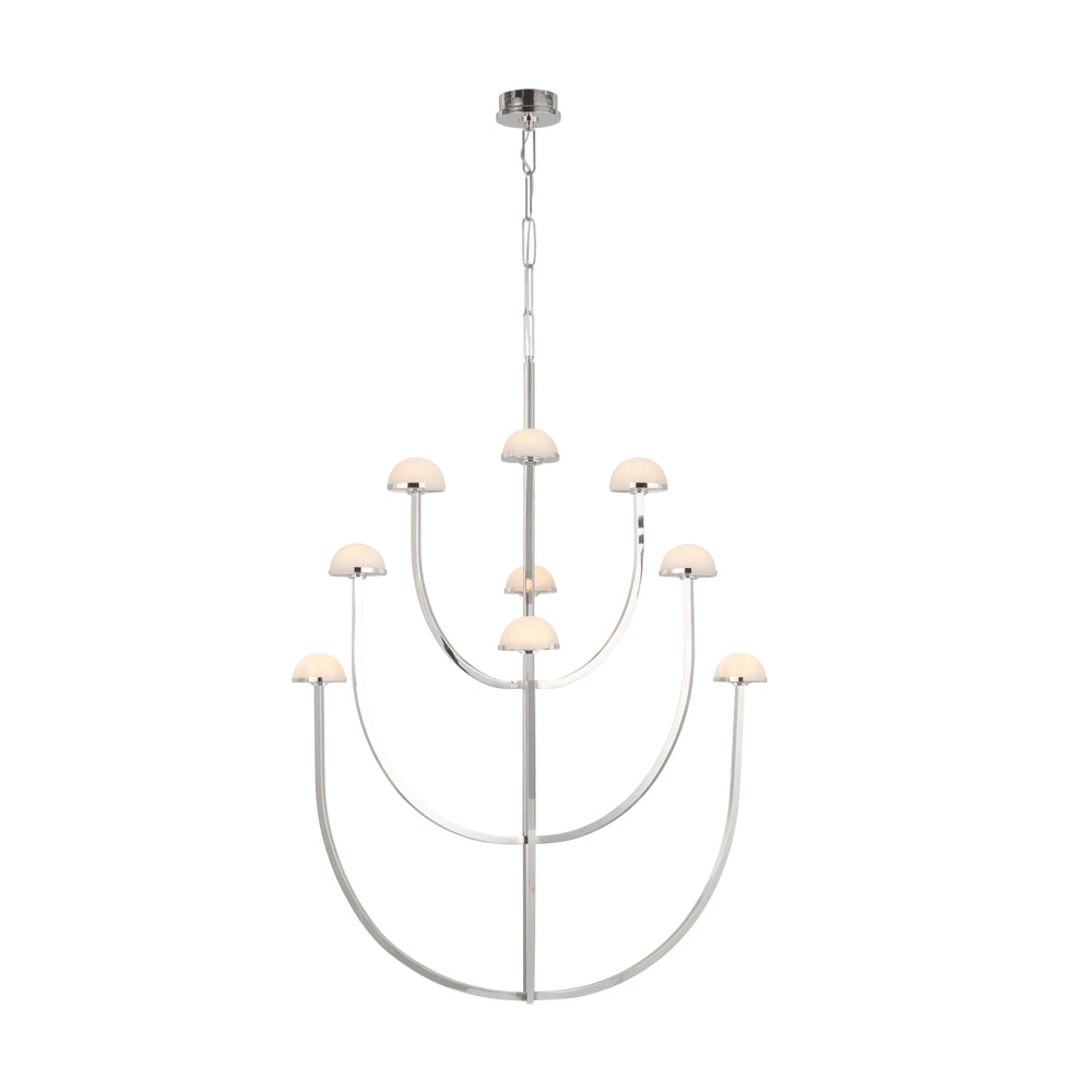 Pedra Chandelier Alabaster Minimalist Arc Geometry-Neutral Decor