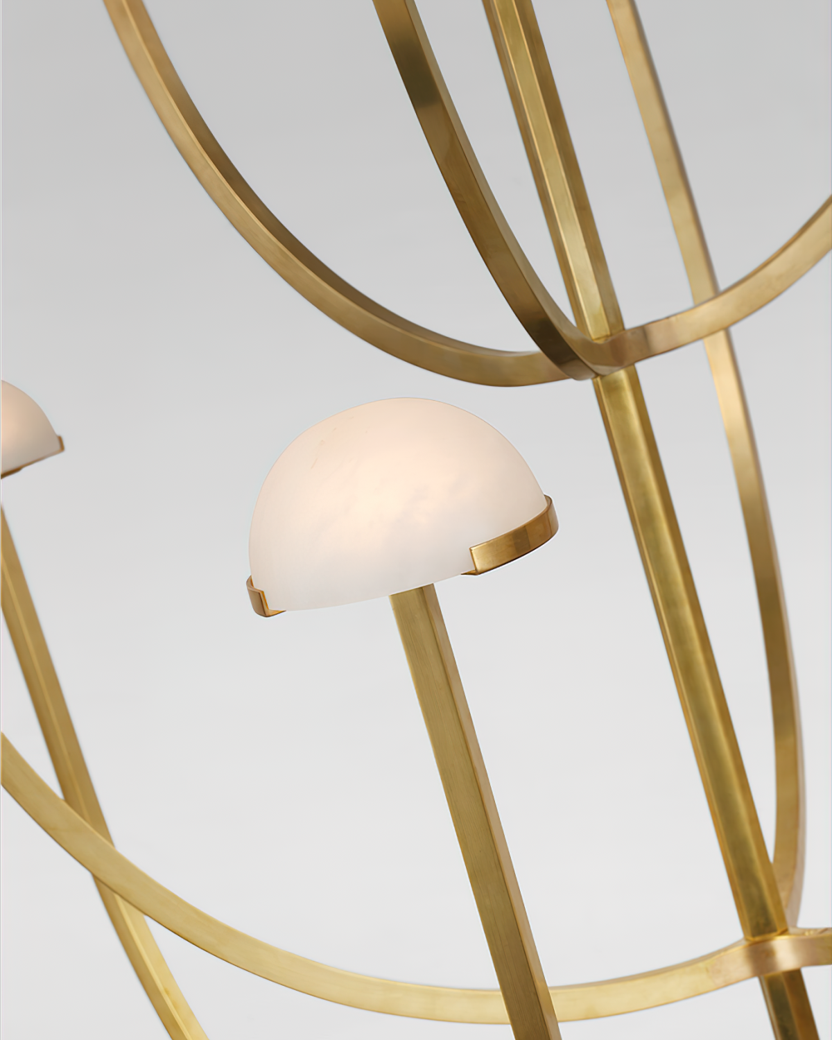 Pedra Chandelier Alabaster Minimalist Arc Geometry-Neutral Decor