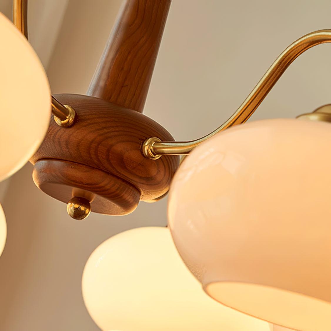 Mavene Suspension Persimmon Laiton et Verre Élégante