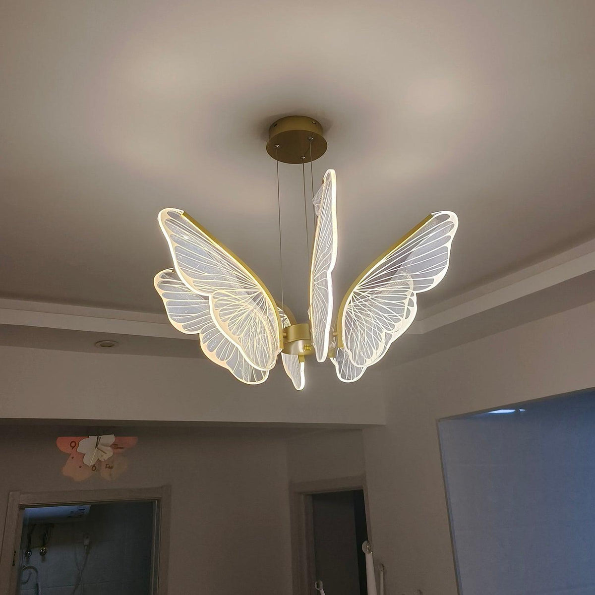 Valeris Lustre en Cristal Ailes de Papillon