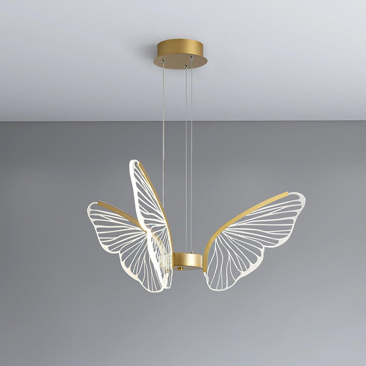 Valeris Lustre en Cristal Ailes de Papillon