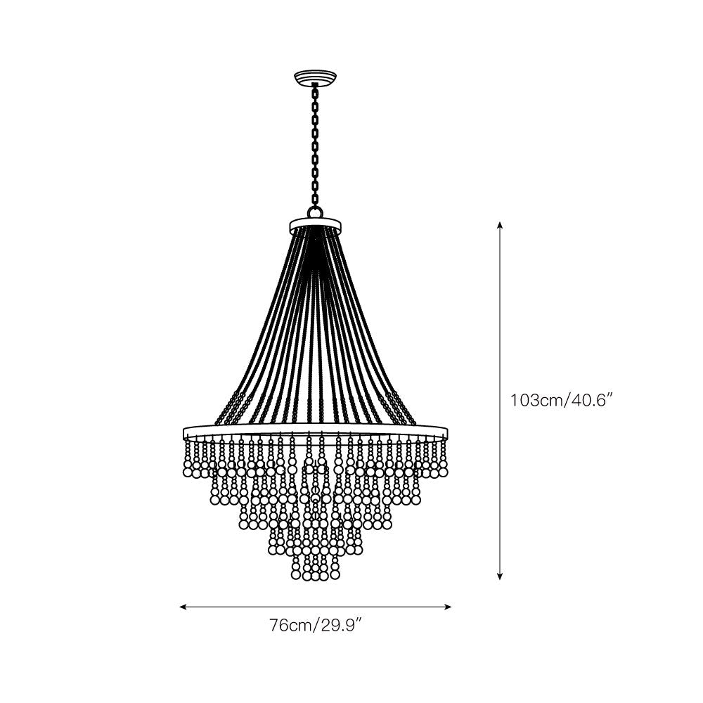 Avrinir Lustre Bois Luxe Postmoderne Grand