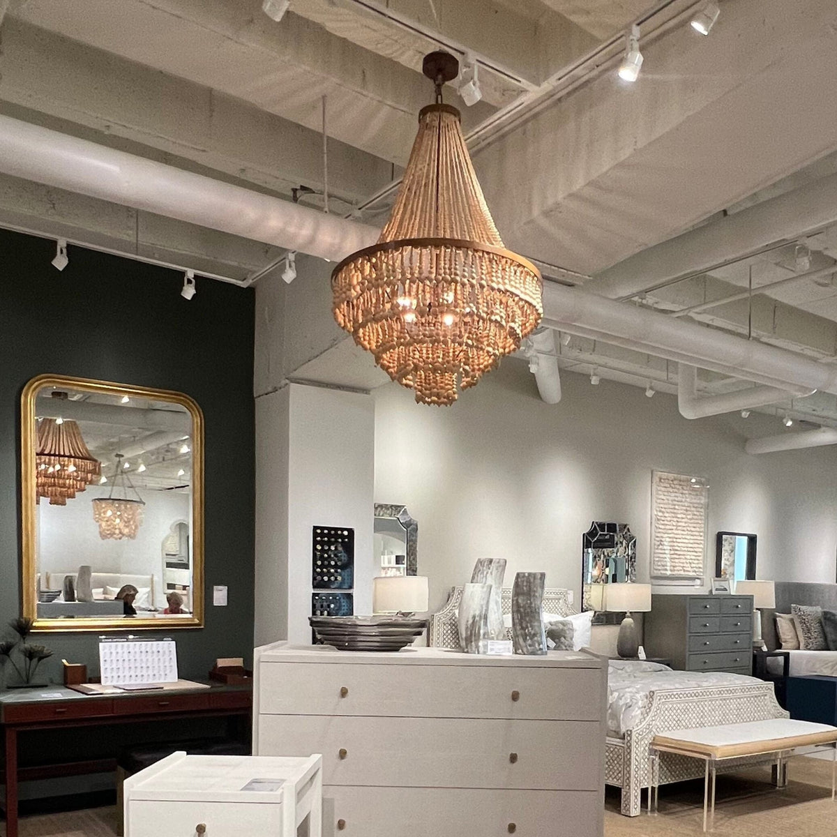 Avrinir Lustre Bois Luxe Postmoderne Grand