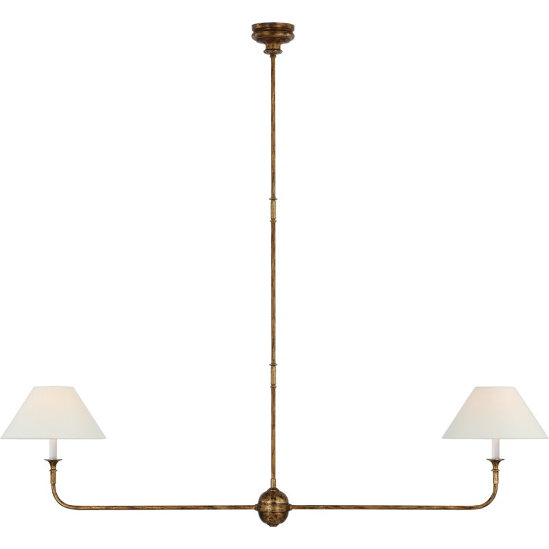 Altven Lustre Linéaire Métal Laiton Antique Tissu Minimaliste Moderne-Cielum