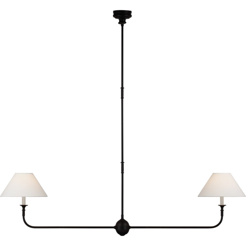 Altven Lustre Linéaire Métal Laiton Antique Tissu Minimaliste Moderne-Cielum