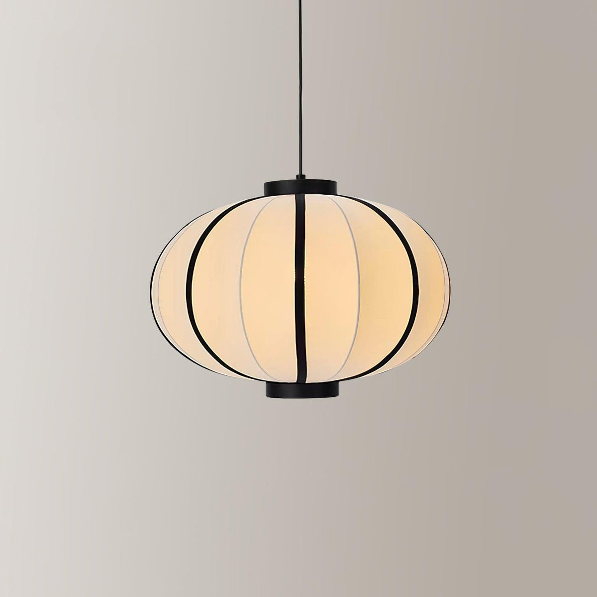 Lumara Pendant Lamp Fabric Lantern Frame Vintage-Neutral Decor