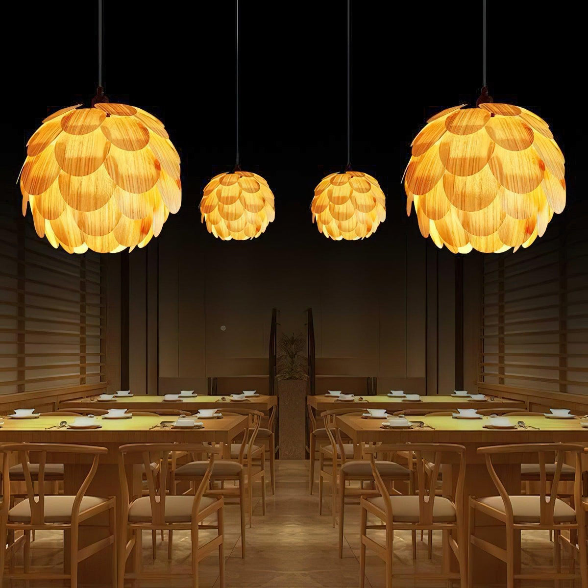 Wlara Suspension moderne en bois