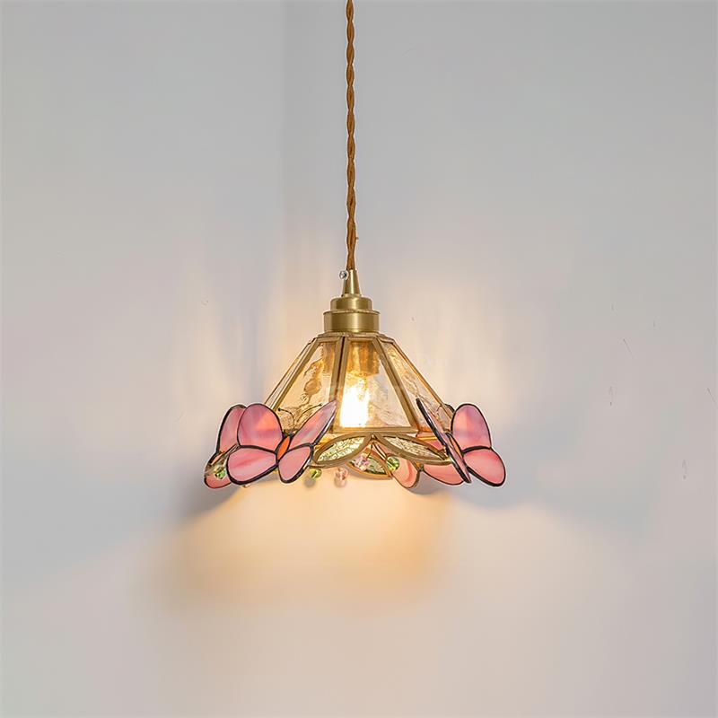 Tiffany Butterfly Stained GlassPendant Light-Neutral Decor