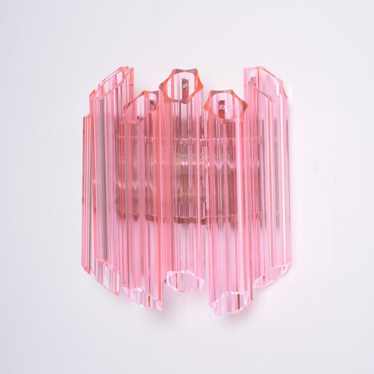 Caleon Applique Murale Tube en Verre Murano Rose