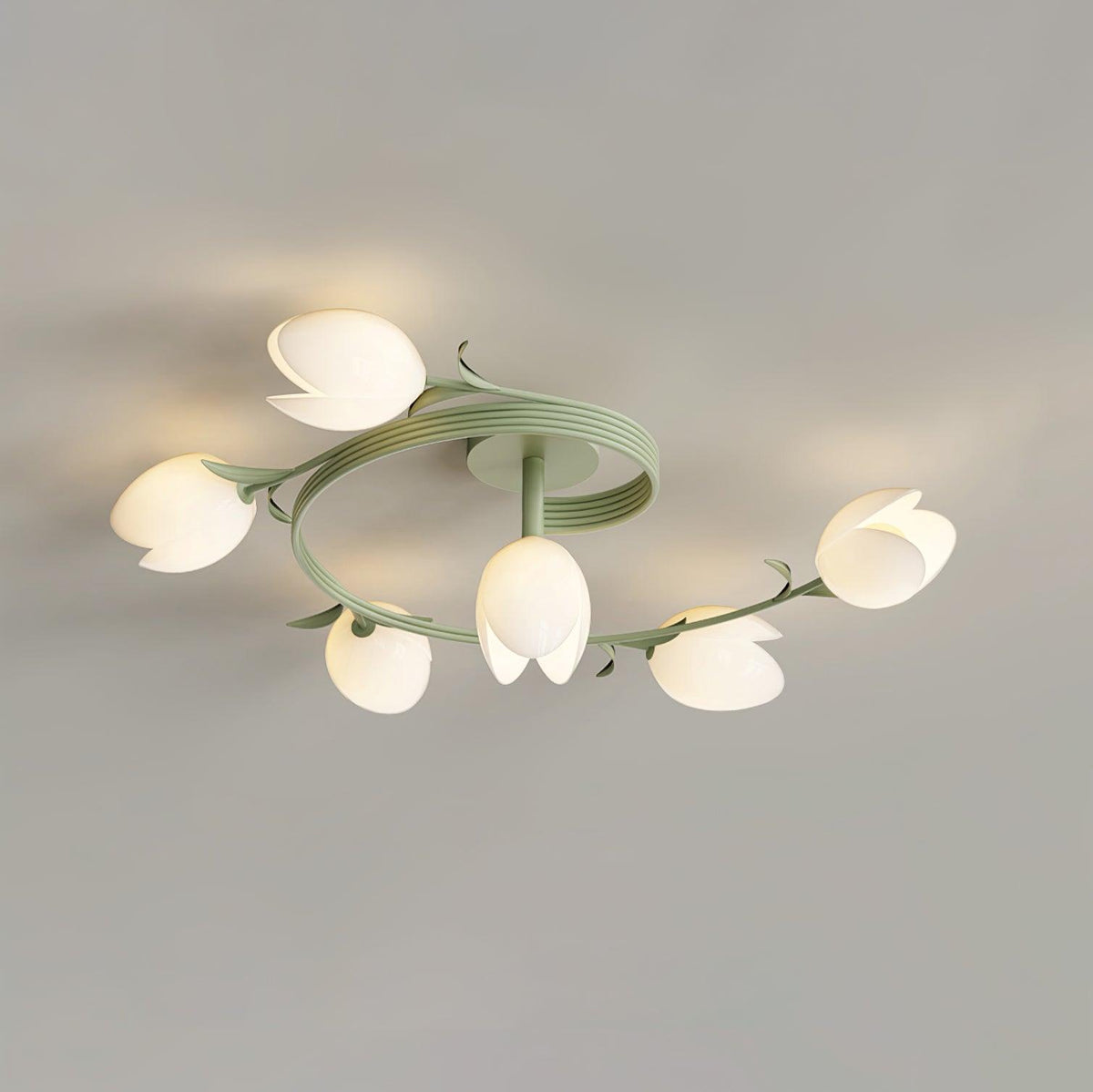 Iris 6-Light Tulip Ceiling Light-Neutral Decor