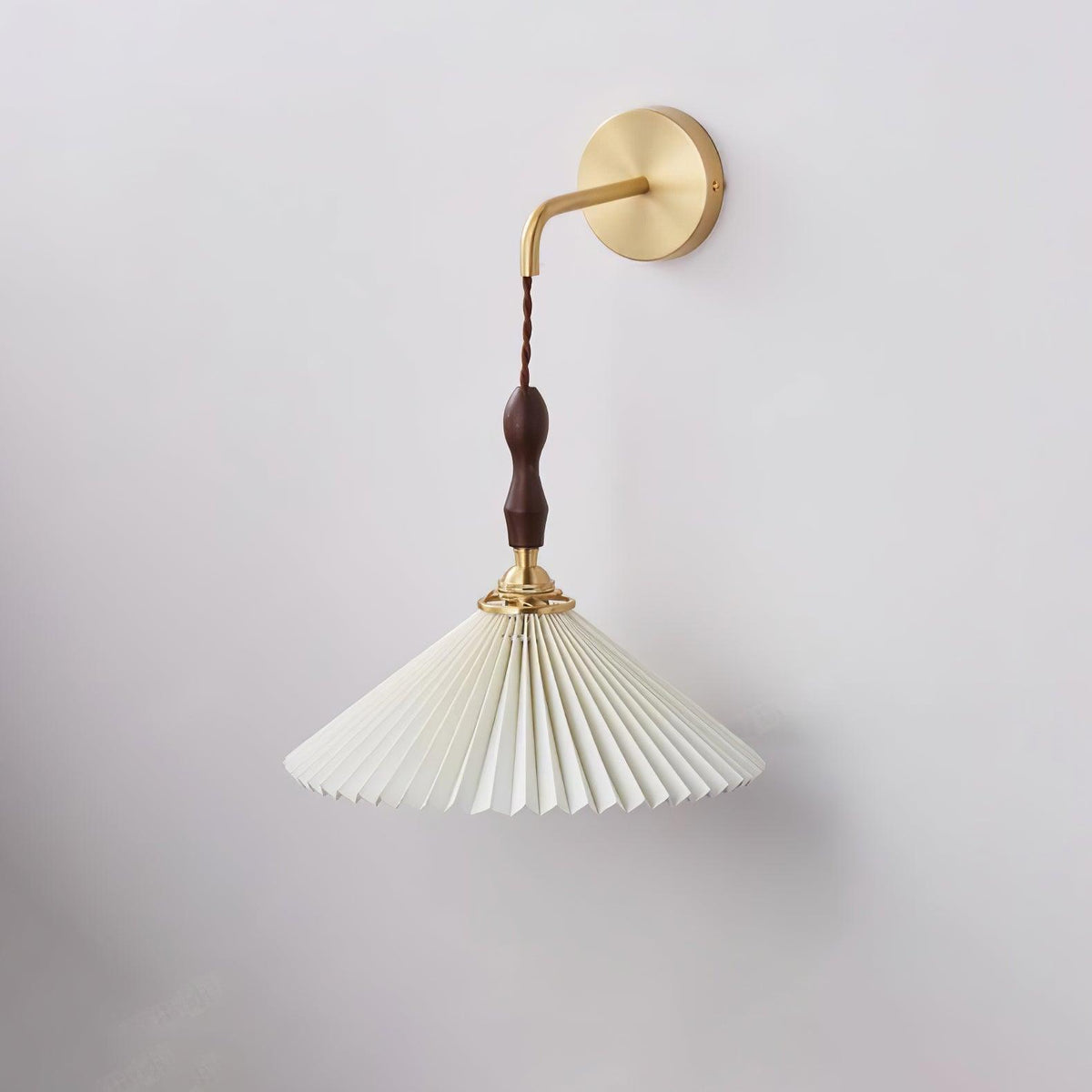Eurlaeel Applique Murale Plissée en Bois Premium