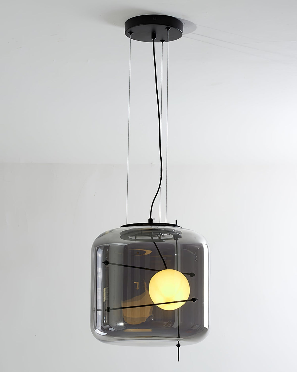 Lune Suspension en Verre Contemporaine