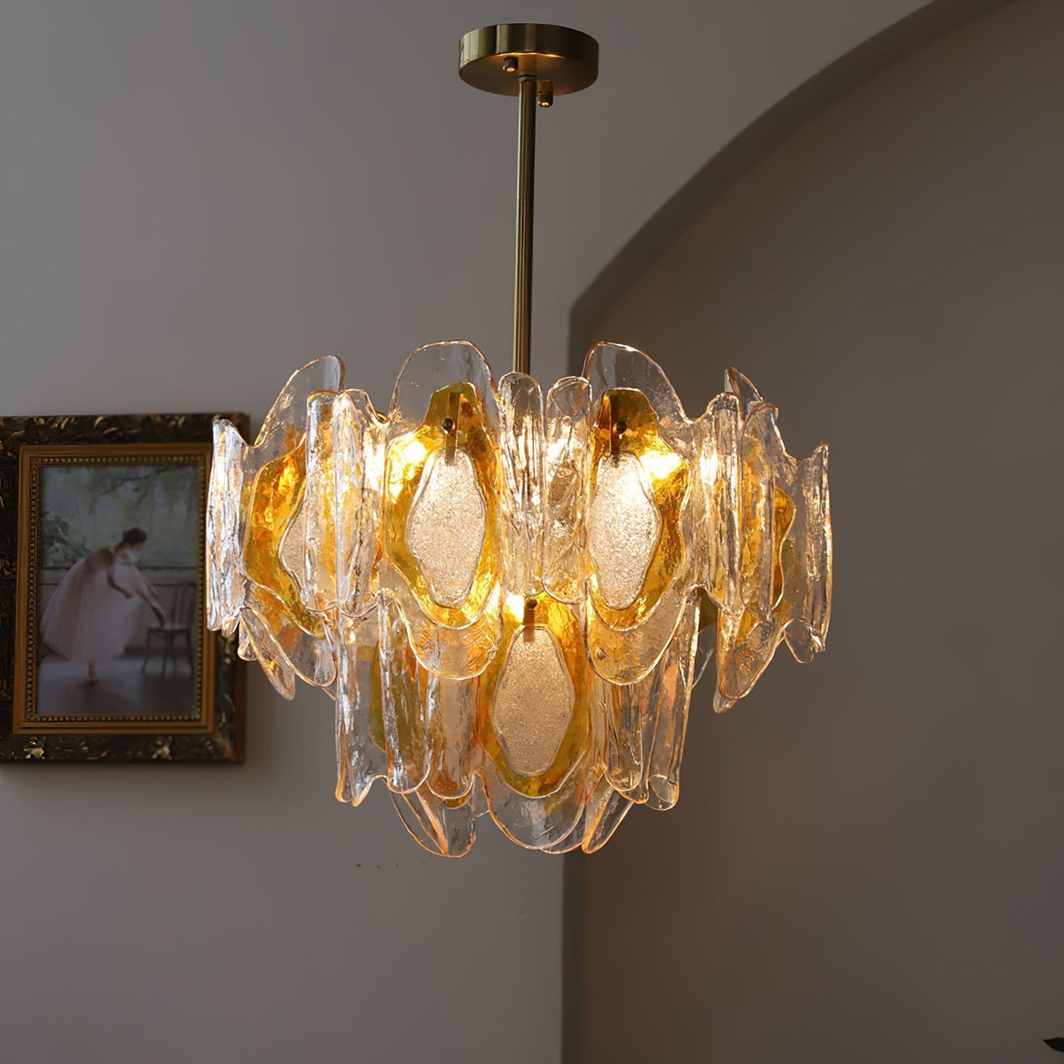 Zecaryra Lustre en Verre Luxe Postmoderne