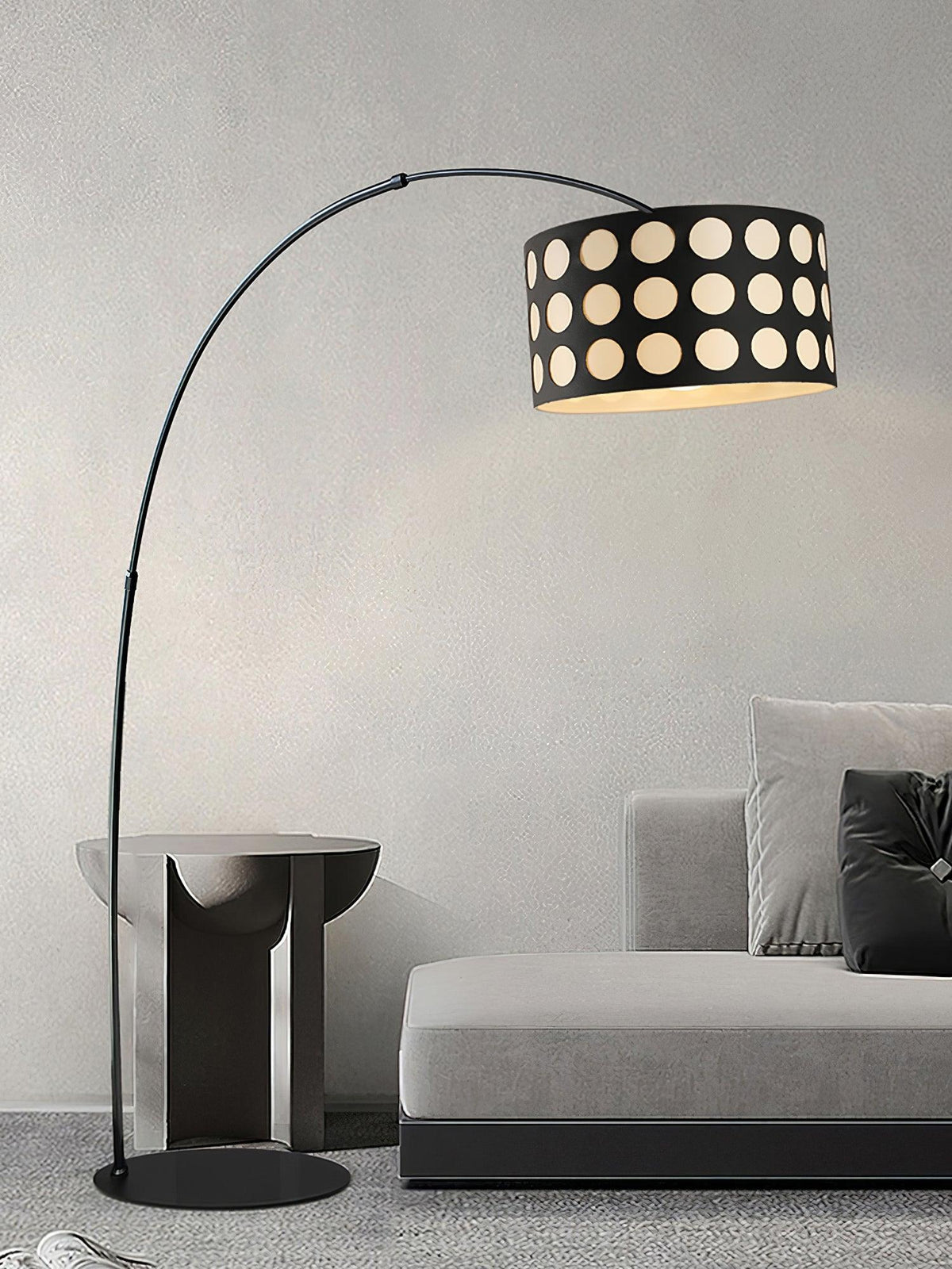 Avmirion Lampadaire Noir Arc