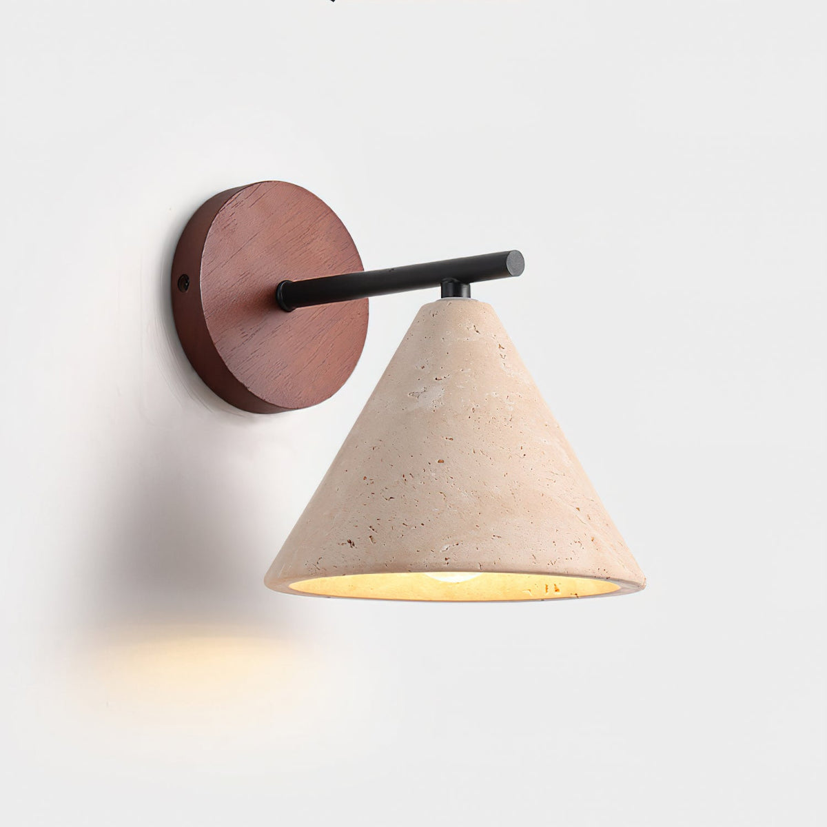Front view of the Possio Wall Light showing the bulb housing.