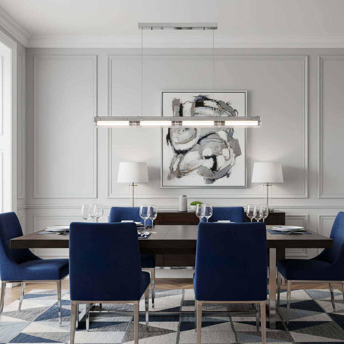 Prism Line Linear Pendant Lamp-Neutral Decor