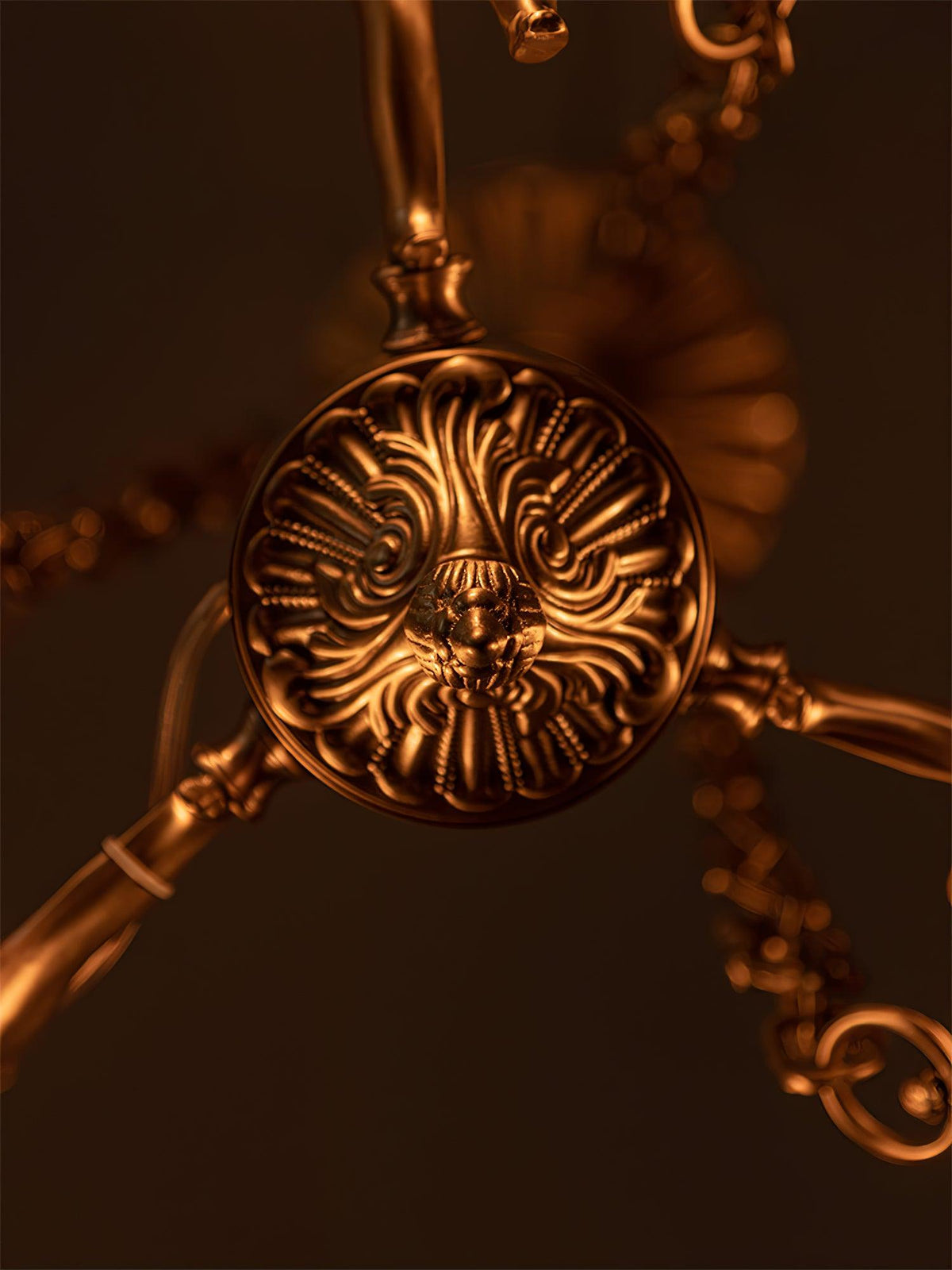 Mavenae Lustre Laiton Suspension Florale Vintage