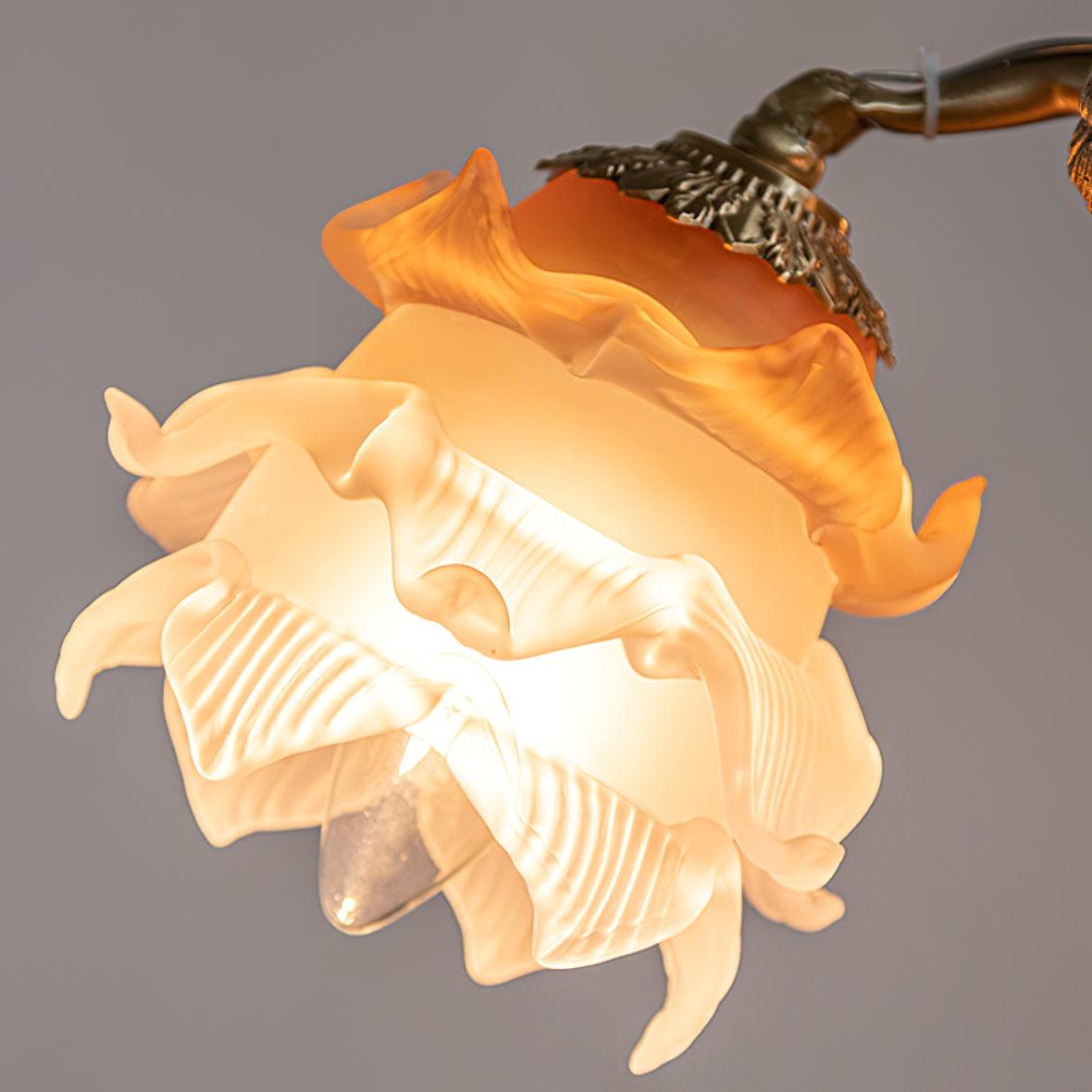 Mavenae Lustre Laiton Suspension Florale Vintage