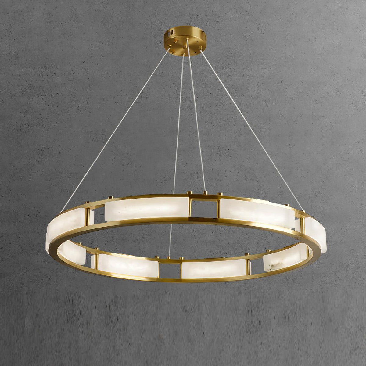 Symiria Luxe Albâtre Anneau Pendentif Lumière