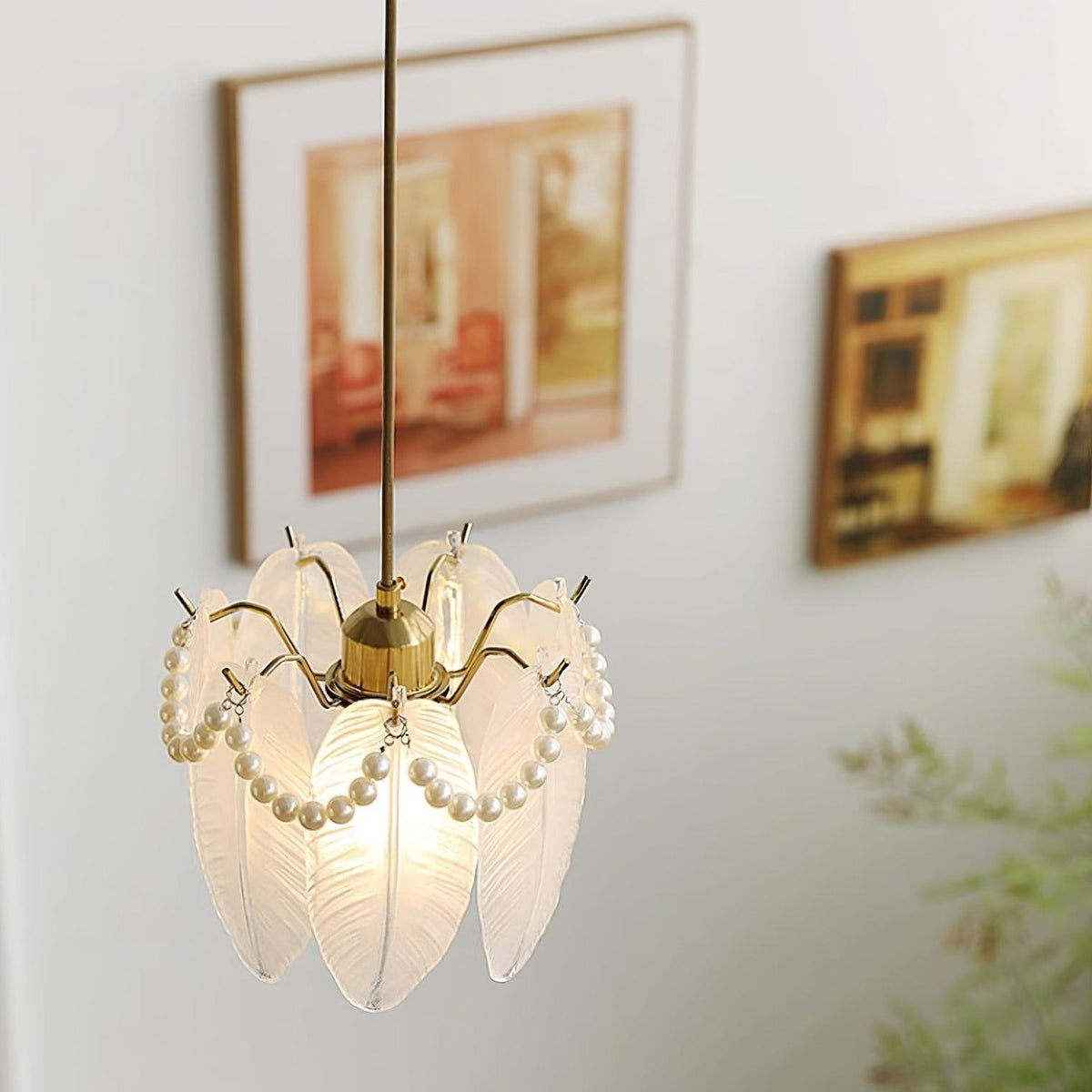 Elysia Glass Shade Pendant Light-Neutral Decor