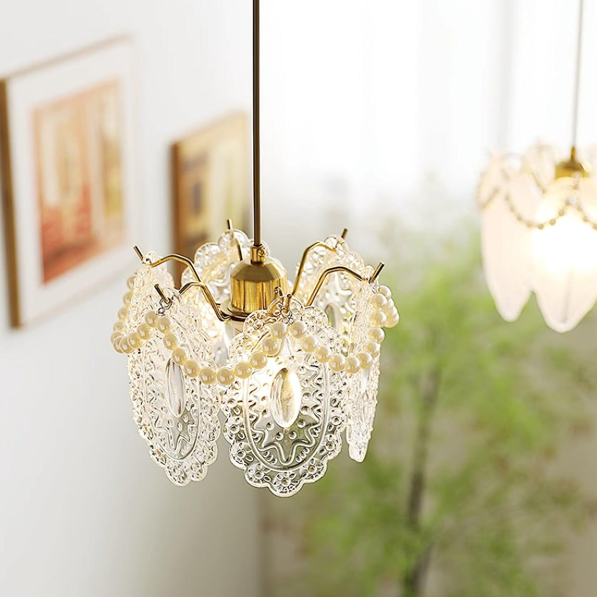 Elysia Glass Shade Pendant Light-Neutral Decor