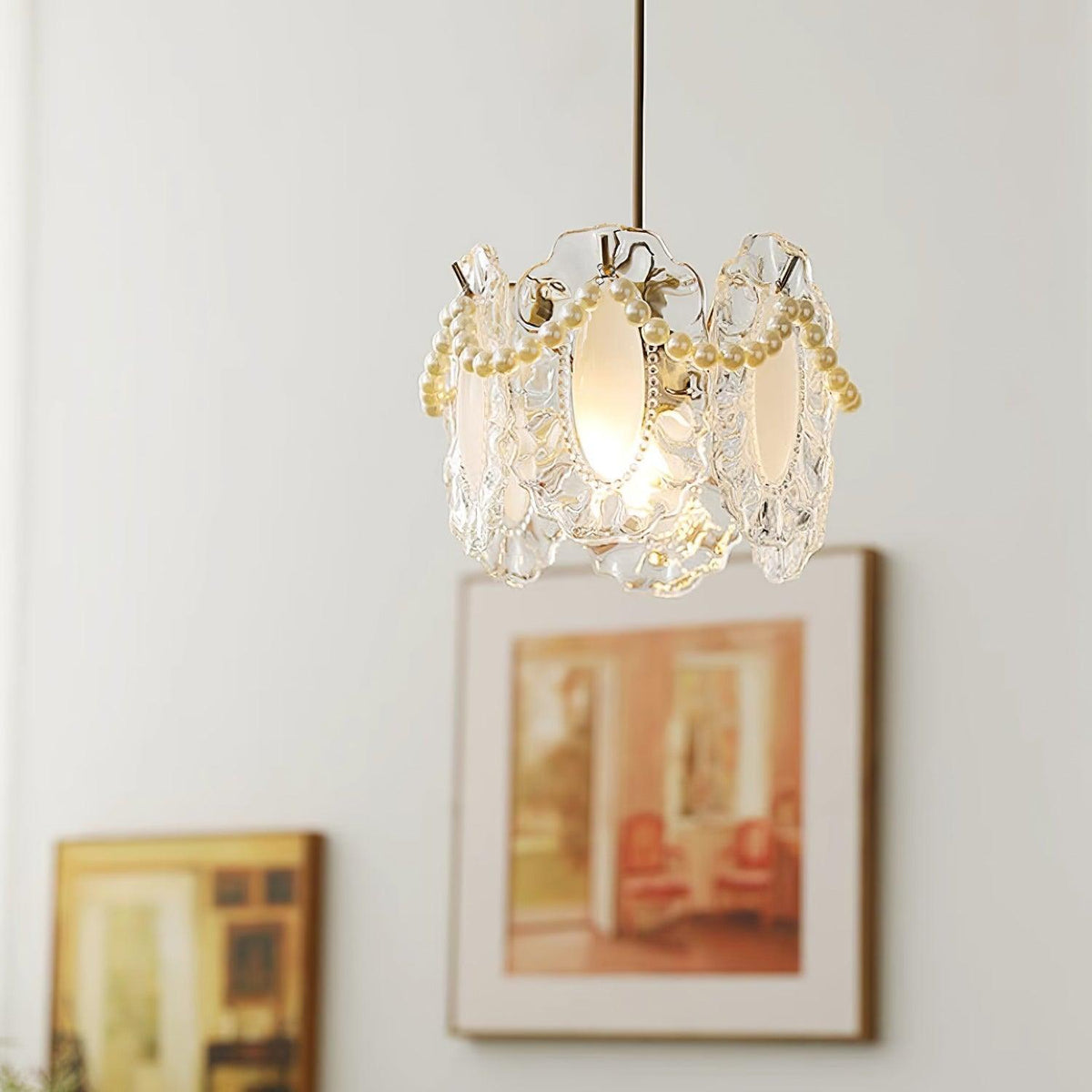 Elysia Glass Shade Pendant Light-Neutral Decor
