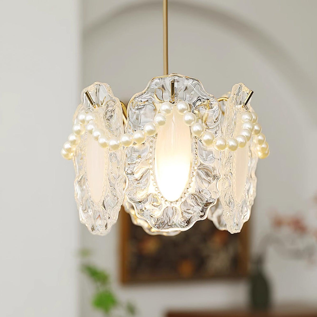 Elysia Glass Shade Pendant Light-Neutral Decor