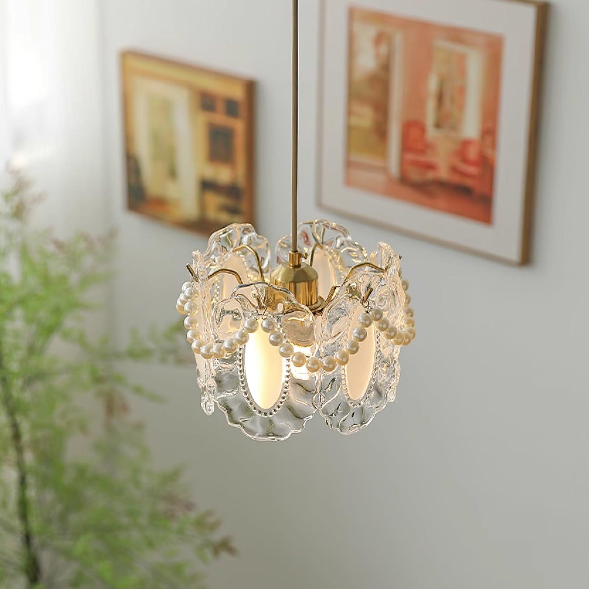 Elysia Glass Shade Pendant Light-Neutral Decor