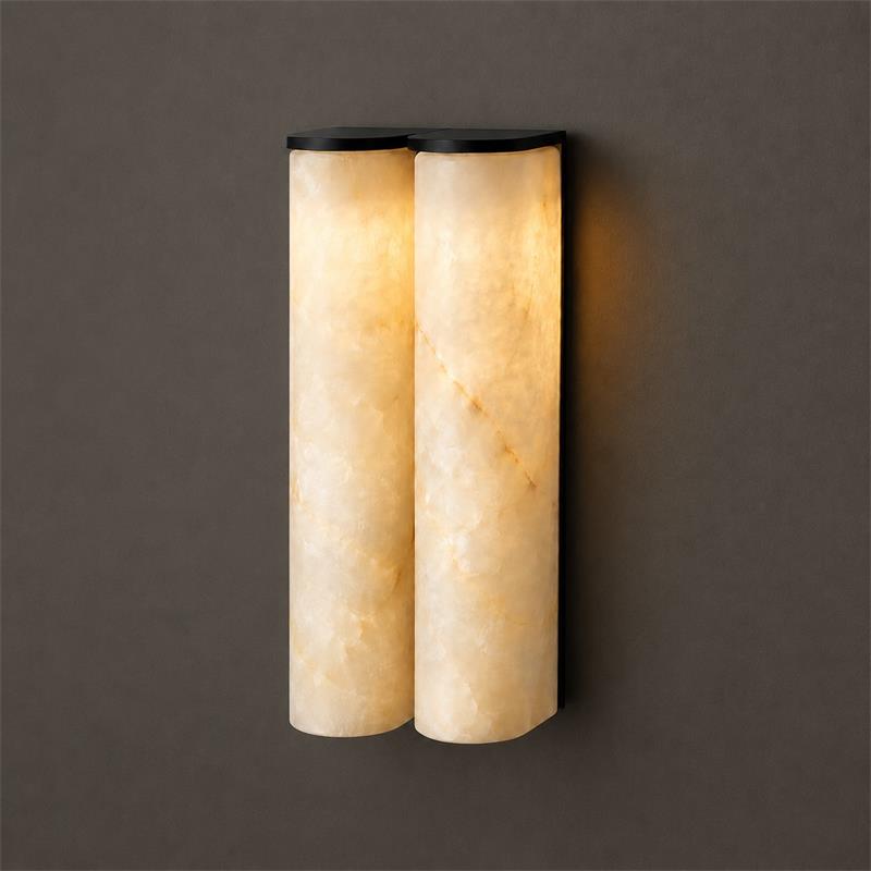 Viraenella Applique murale cylindrique en albâtre