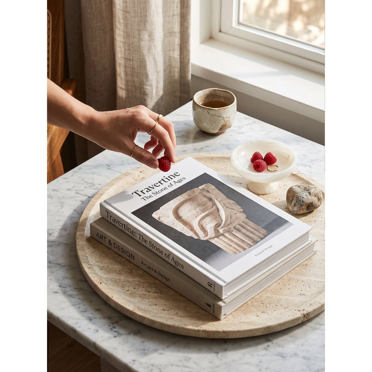 Henswick Coupe Sur Piédouche En Onyx Blanc