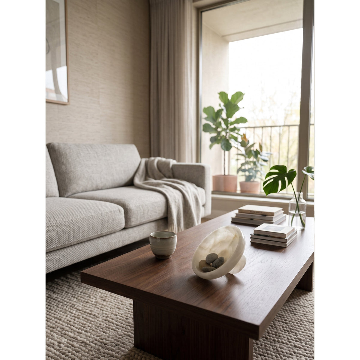Henswick Coupe Sur Piédouche En Onyx Blanc