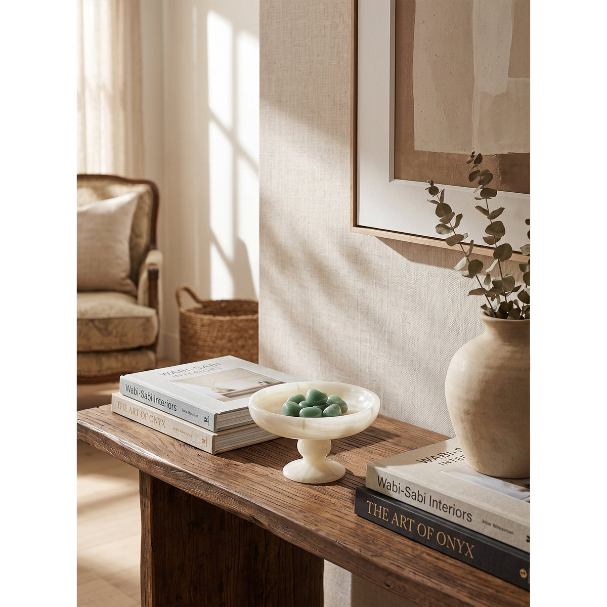Henswick Coupe Sur Piédouche En Onyx Blanc
