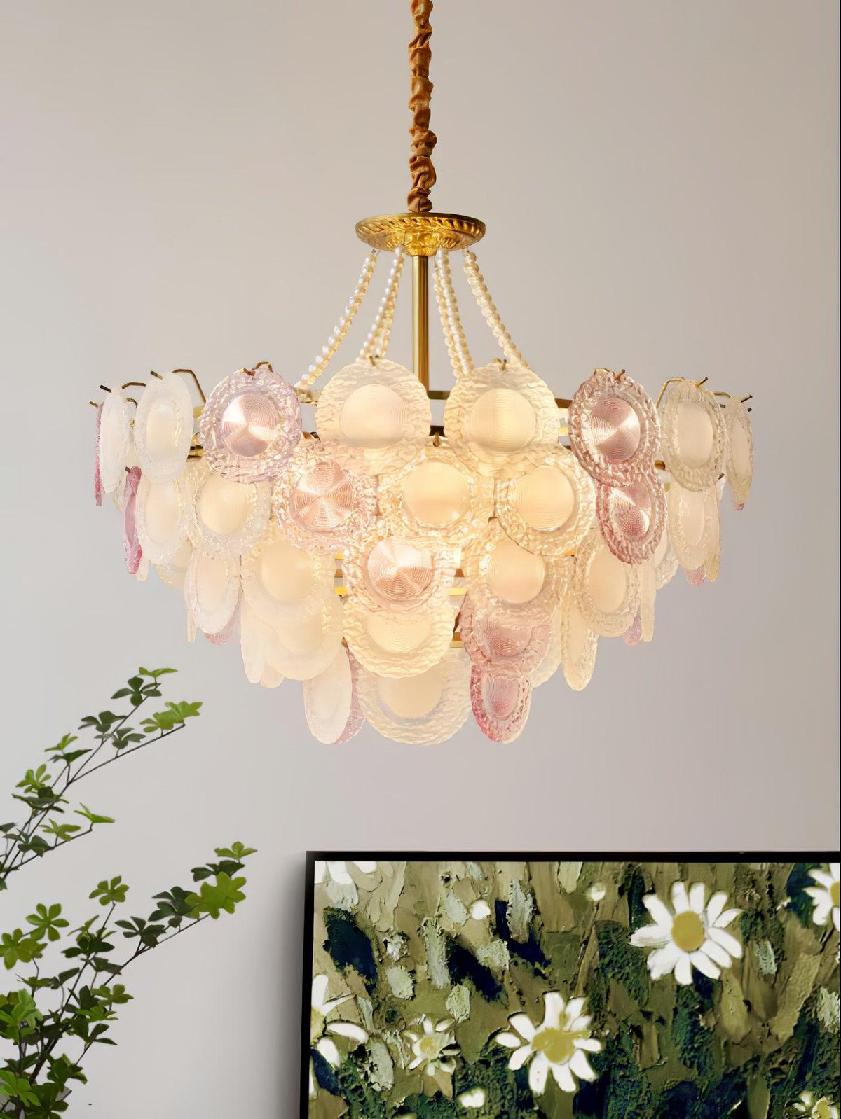 Morona Lustre Disque de Verre Superposé Ludique