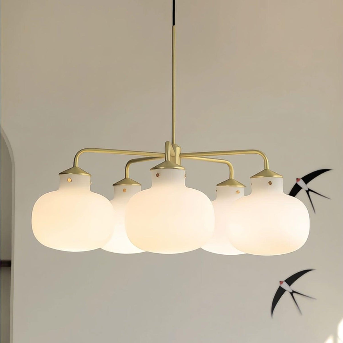 Halo Suspension Contemporaine en Verre