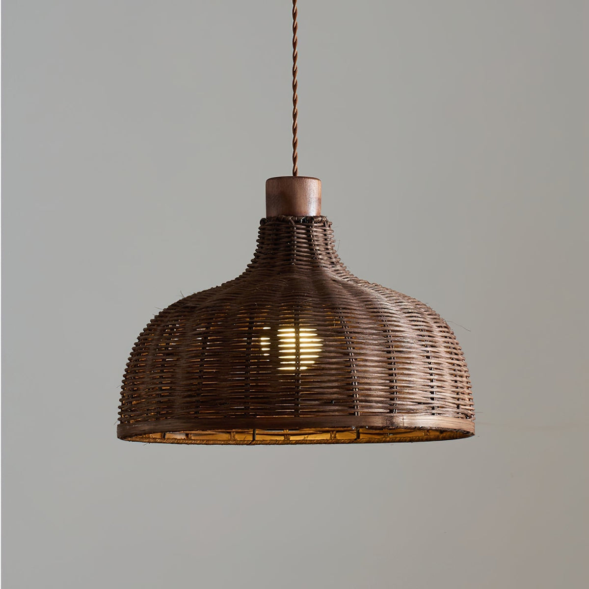 View of the ceiling mount and wiring for the Rasa Pendant Light.
