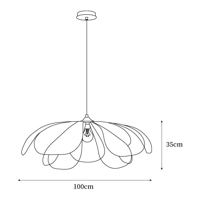 Eloria Petal-Shaped Rattan Pendant Light-Neutral Decor